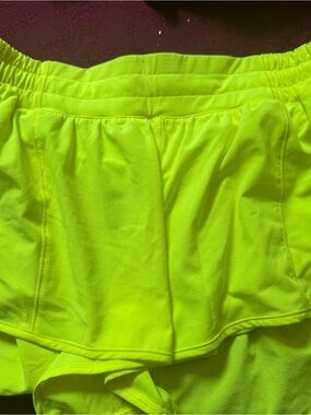 lululemon athletica Women's Neon Lime Running Shorts